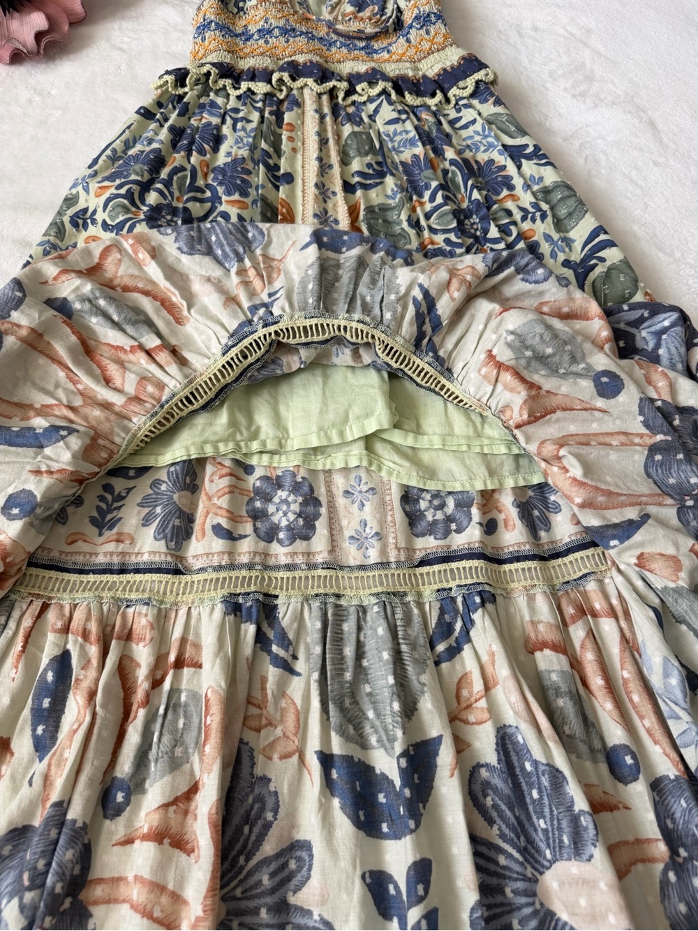 Farm Rio Ocean tapestry maxi dress XS - Picture 5 of 10